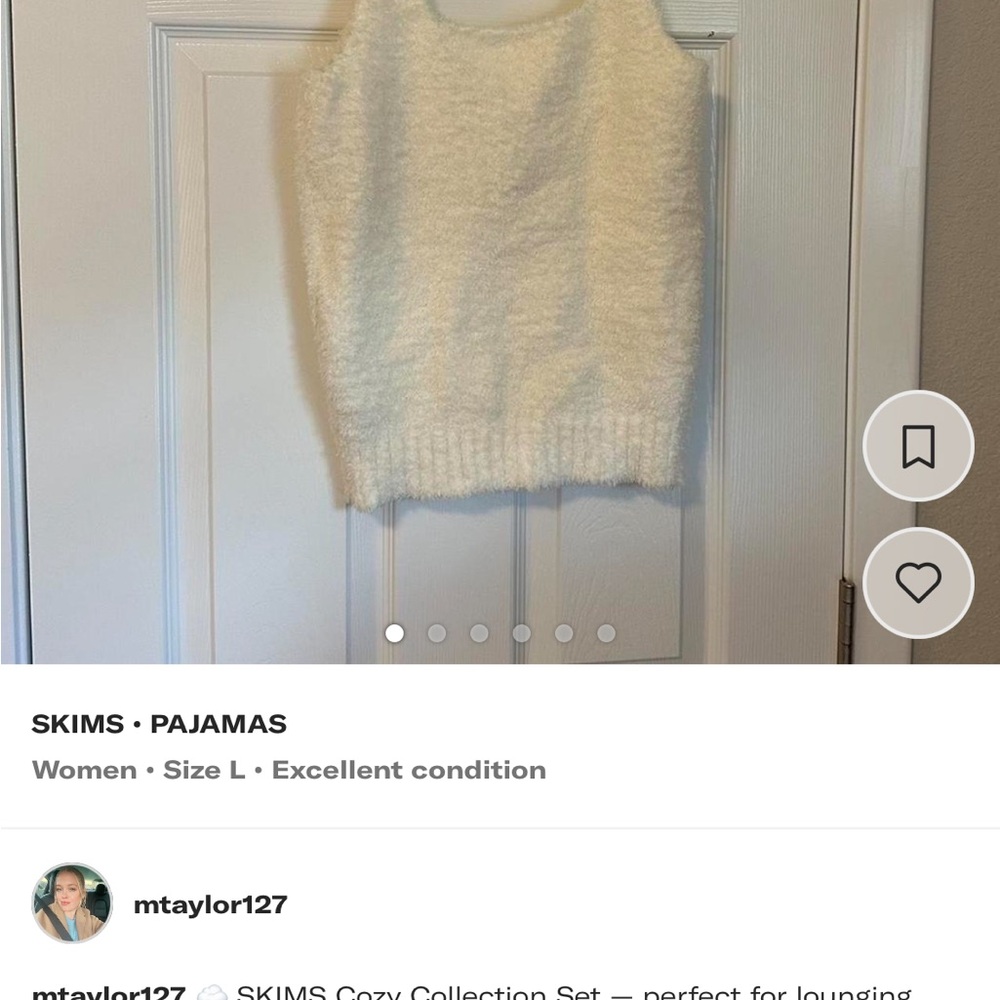 SKIMS Cream Cozy Pajama Set